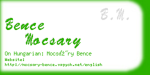 bence mocsary business card